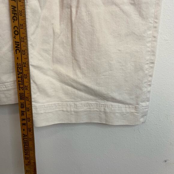 Maeve by Anthropologie Wide Leg Jeans Trouser Cream Women's Size 28 - Picture 6 of 7